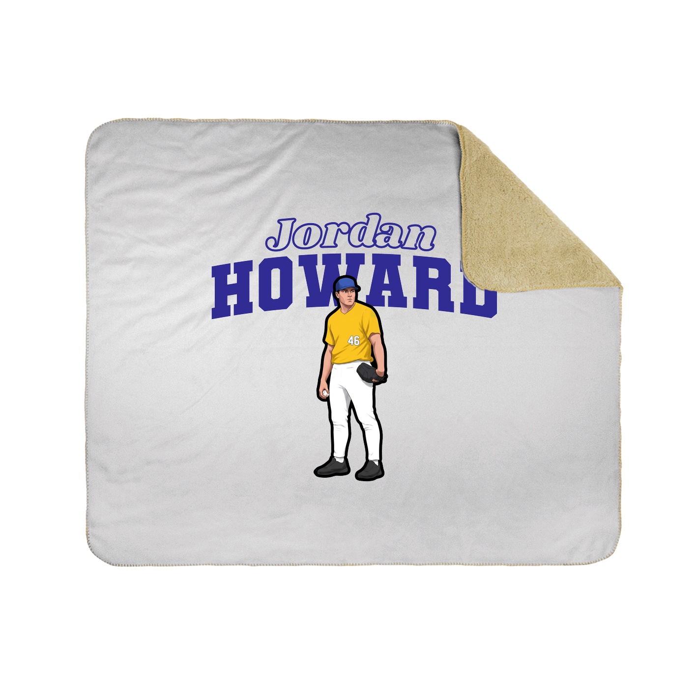 Throw Blanket — Name Arch in White