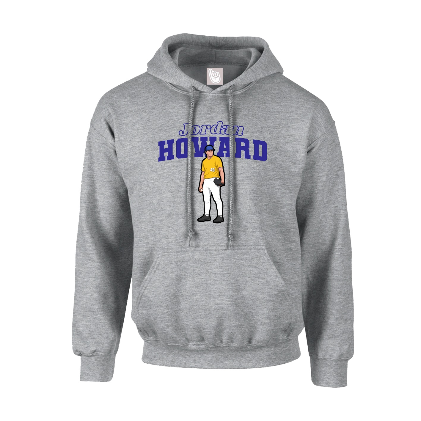 Hoodie — Name Arch in Grey
