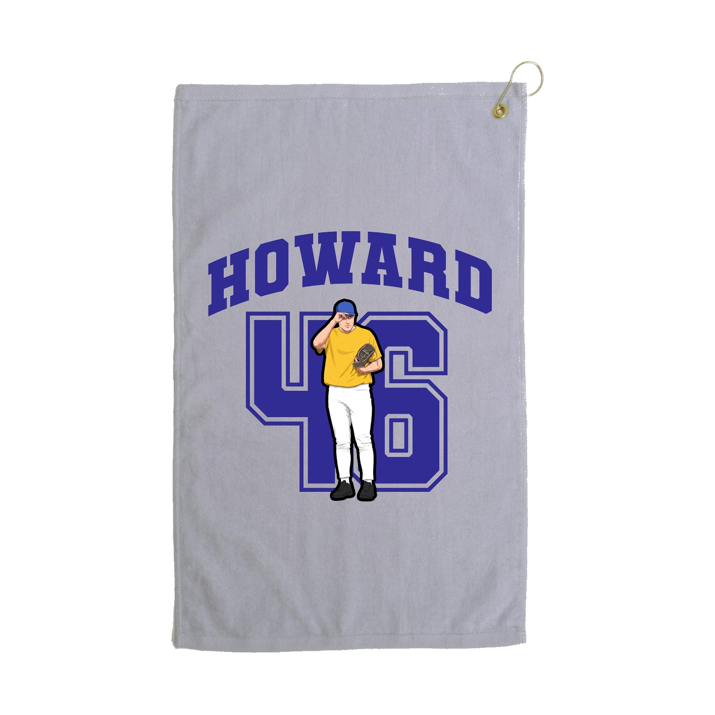 Golf Towel — Number in Grey