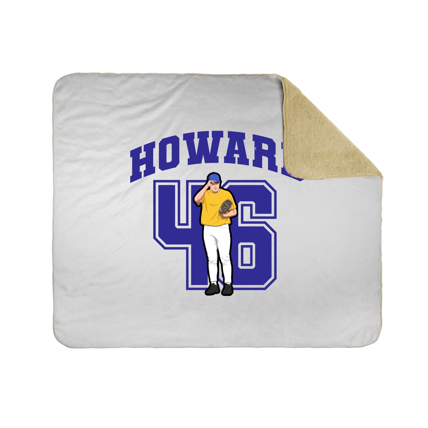 Throw Blanket — Number in White