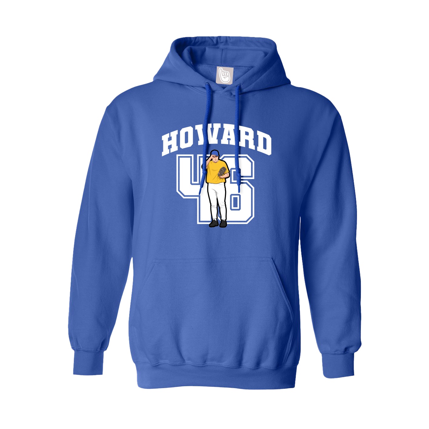 Hoodie — Number in Royal
