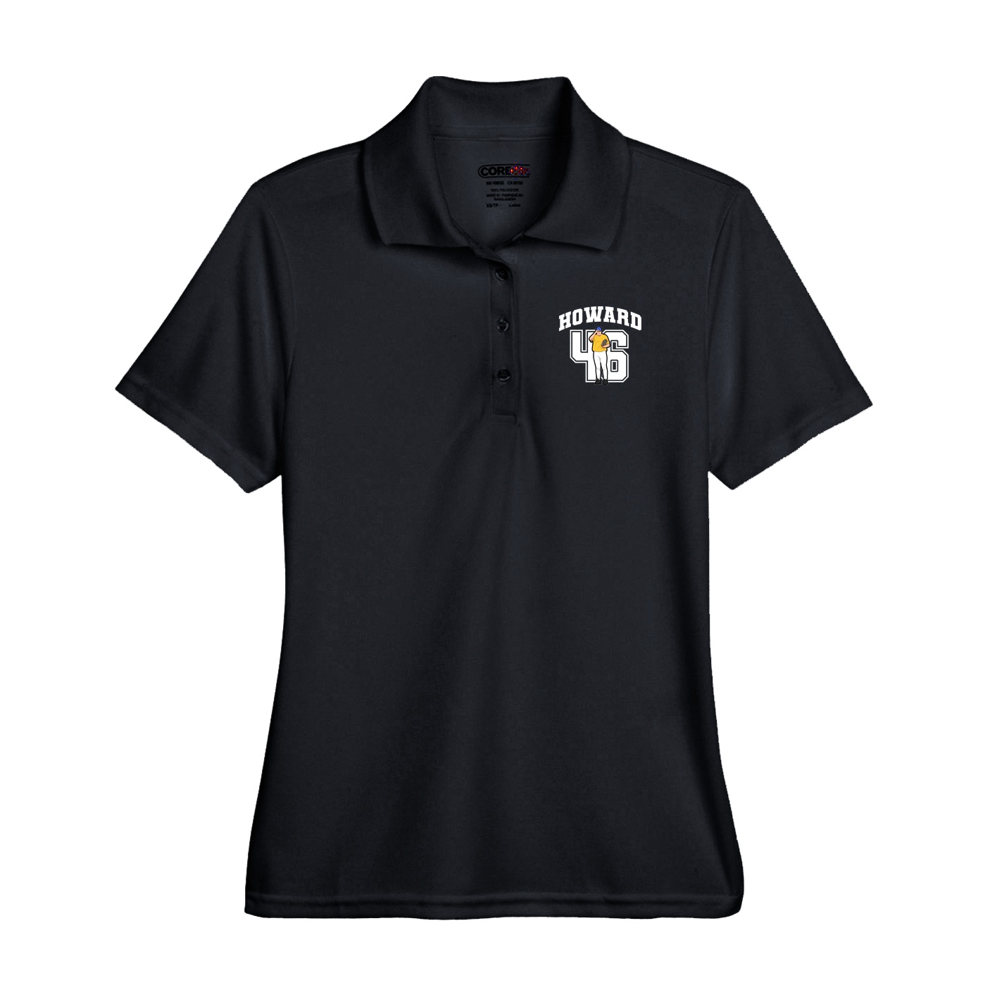 Performance Polo — Number in Black