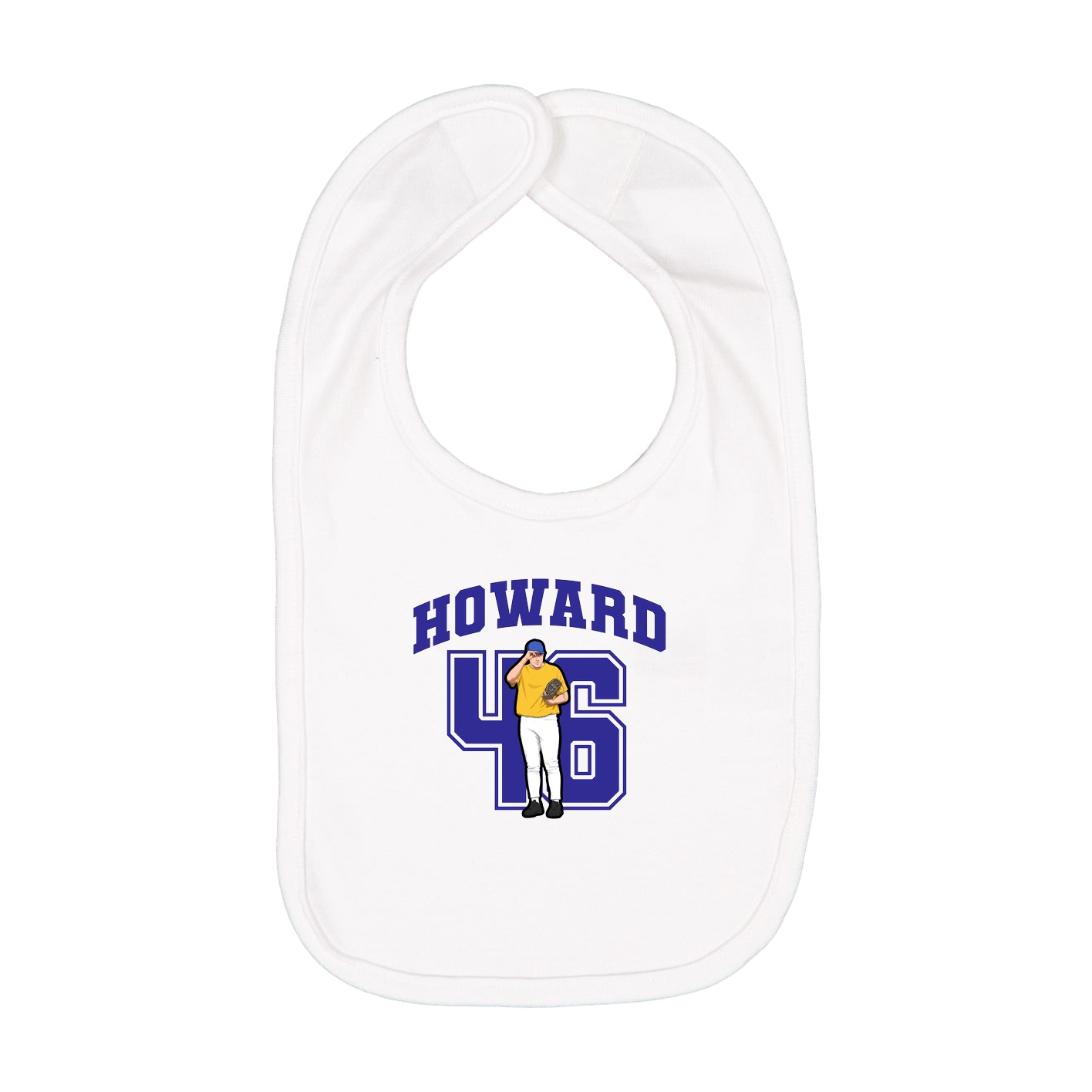 Infant Bib — Number in White