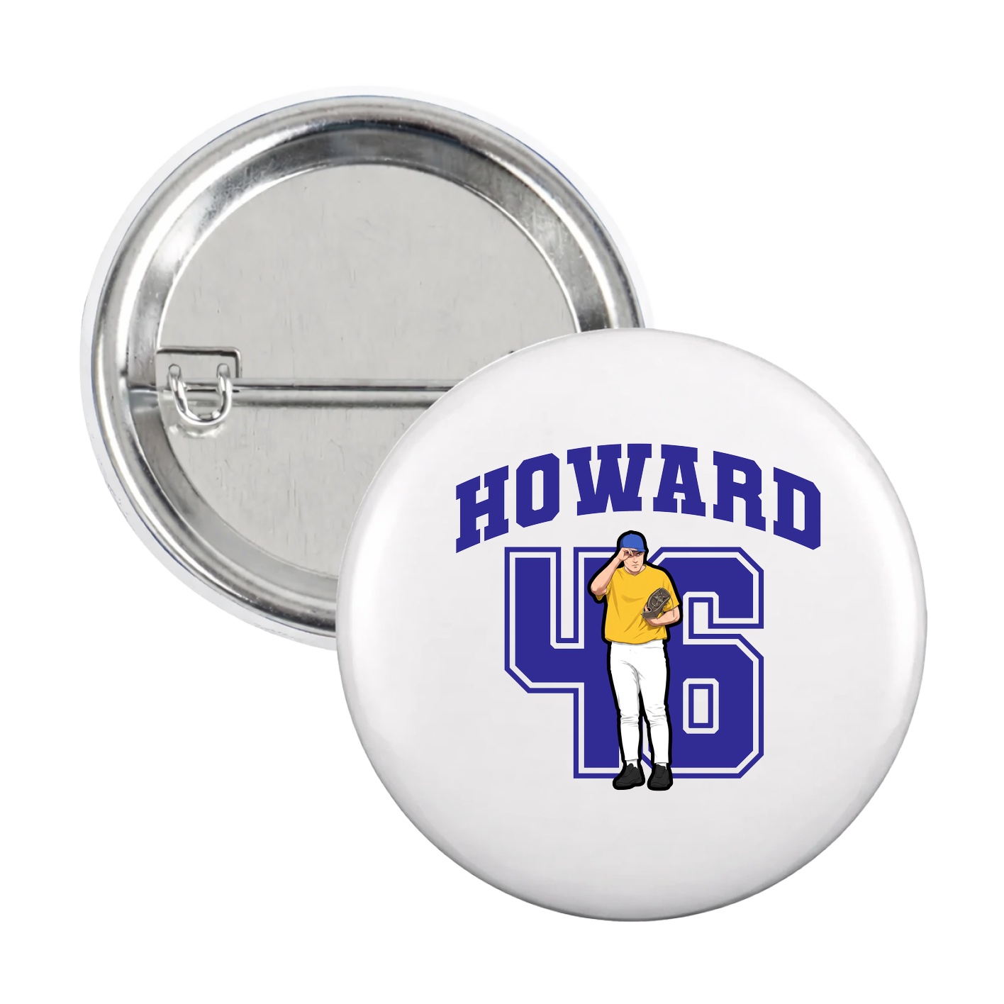 Game Day Button — Number in White