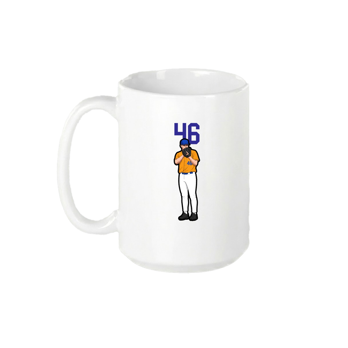 15oz Coffee Mug — Number Top in White