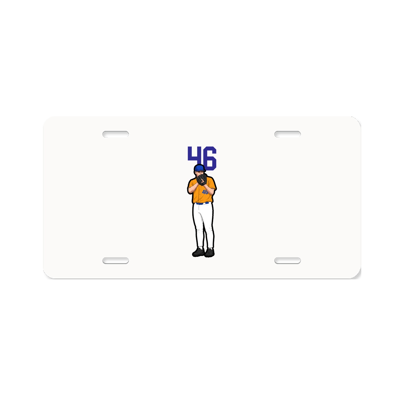 License Plate — Number Top in Classic