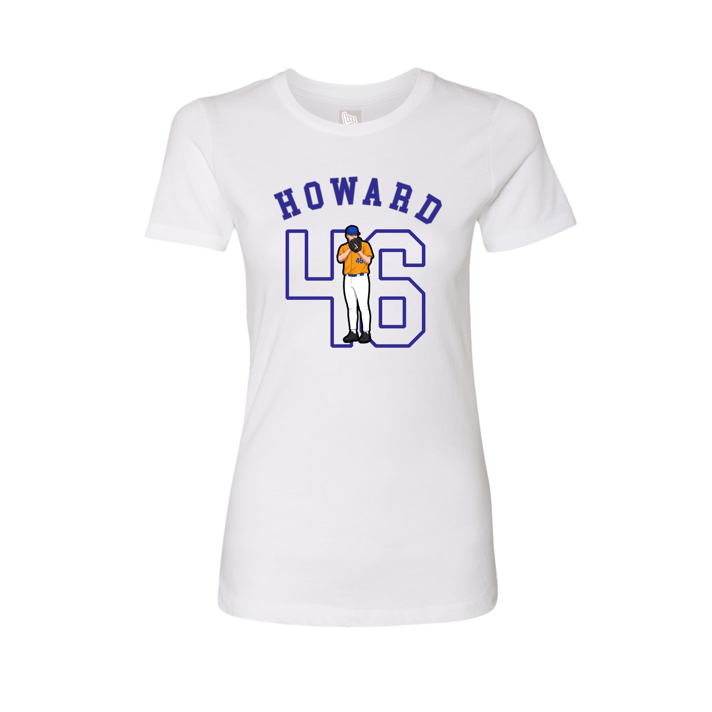 Fitted Women's Tee — Shirsey Arch in White