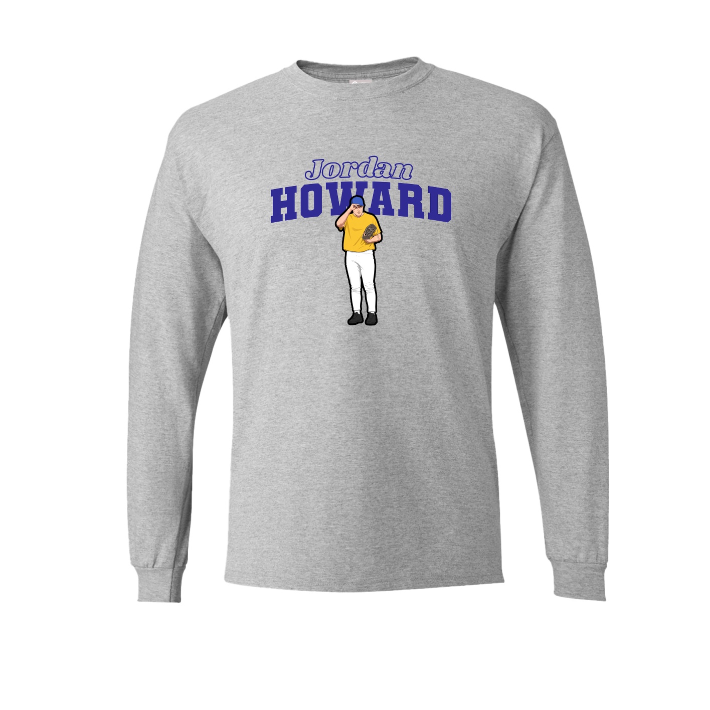 Long Sleeve Tee — Name Arch in Grey