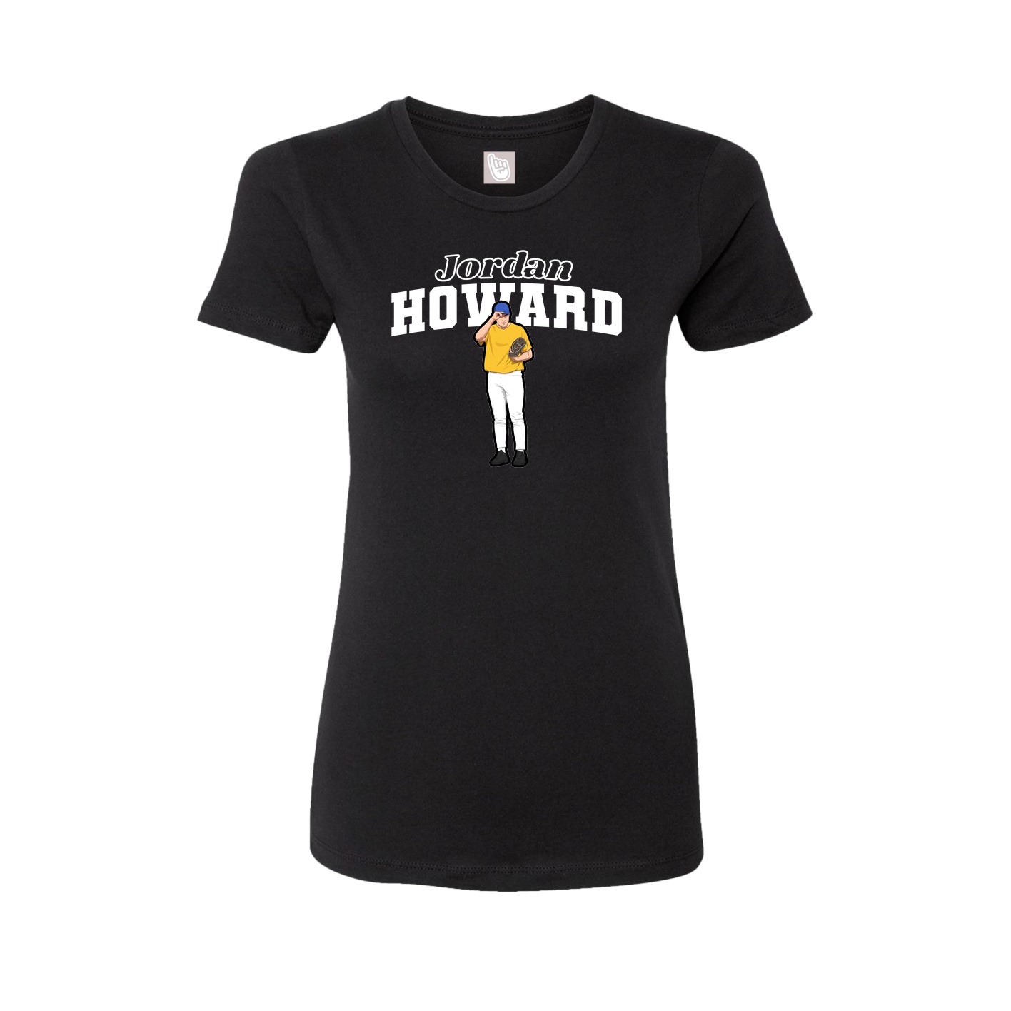 Fitted Women's Tee — Name Arch in Black