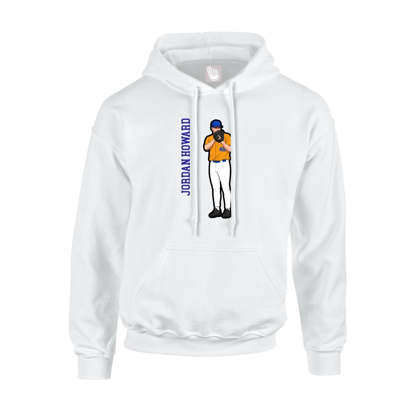 Hoodie — Name Vertical in White