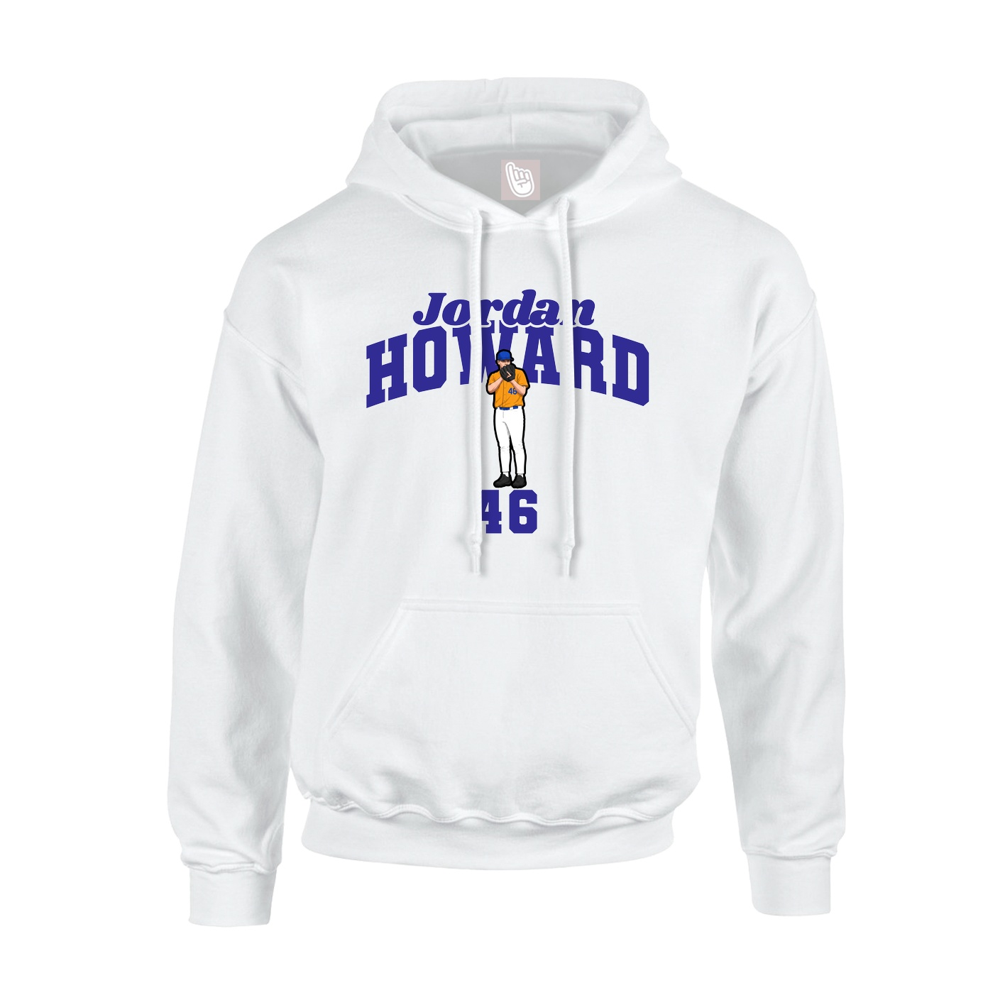 Youth Hoodie — Signature Arch in White