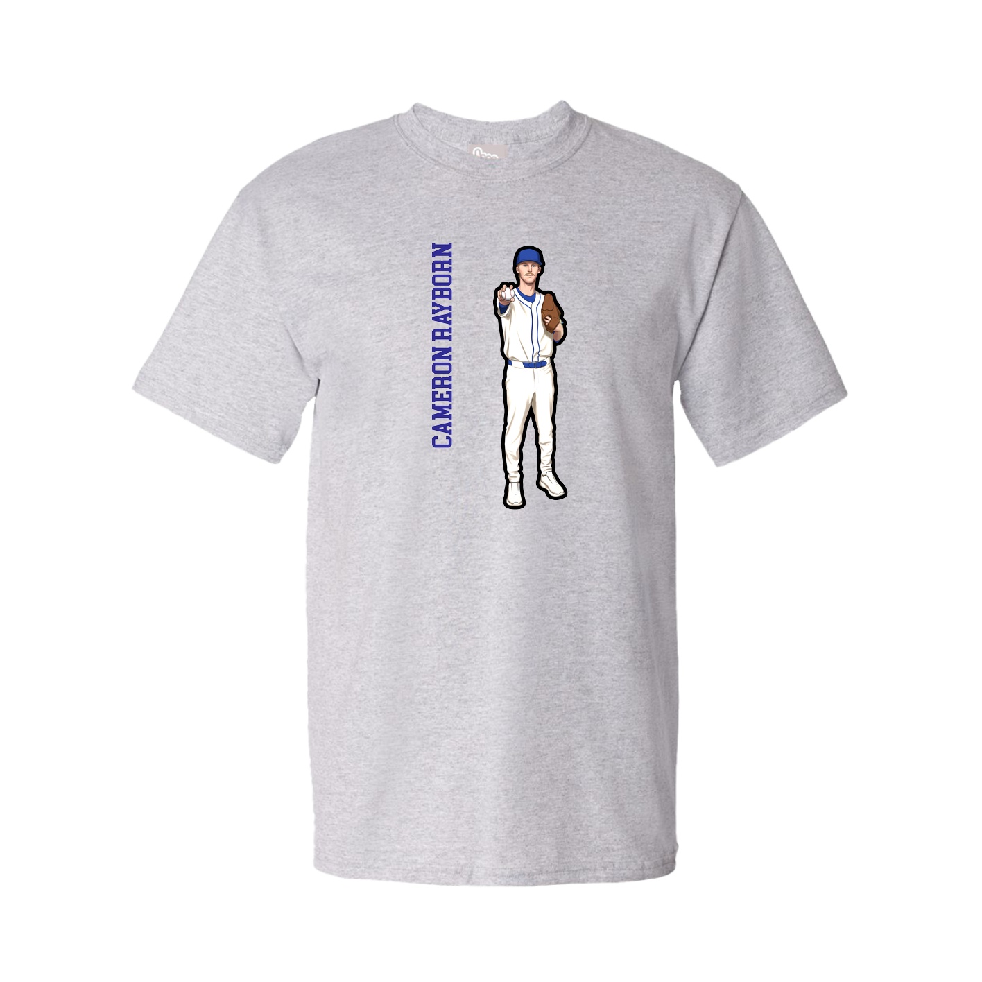 Tee — Name Vertical in Grey