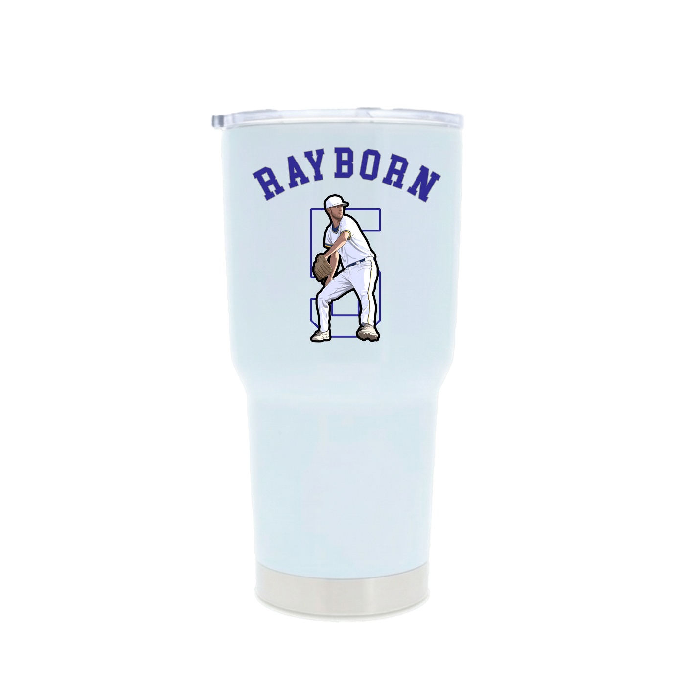 30oz Stainless Steel Tumbler — Shirsey Arch in White