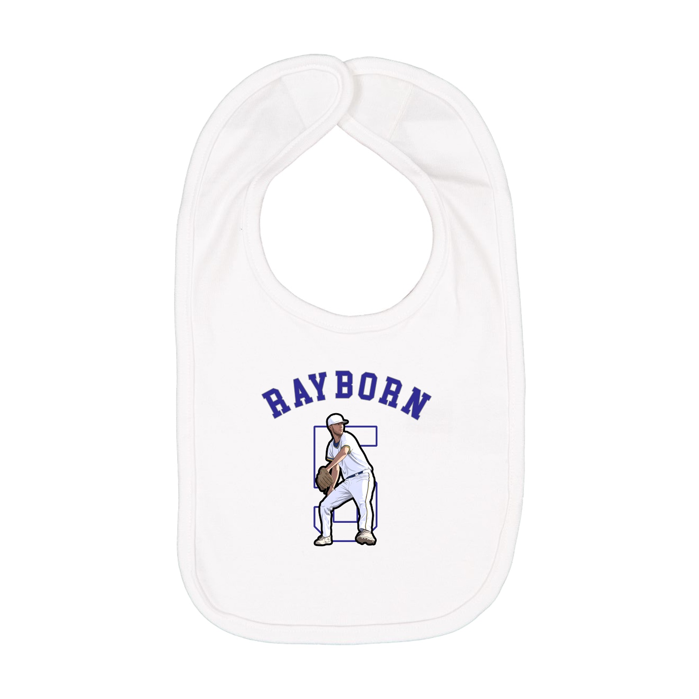 Infant Bib — Shirsey Arch in White