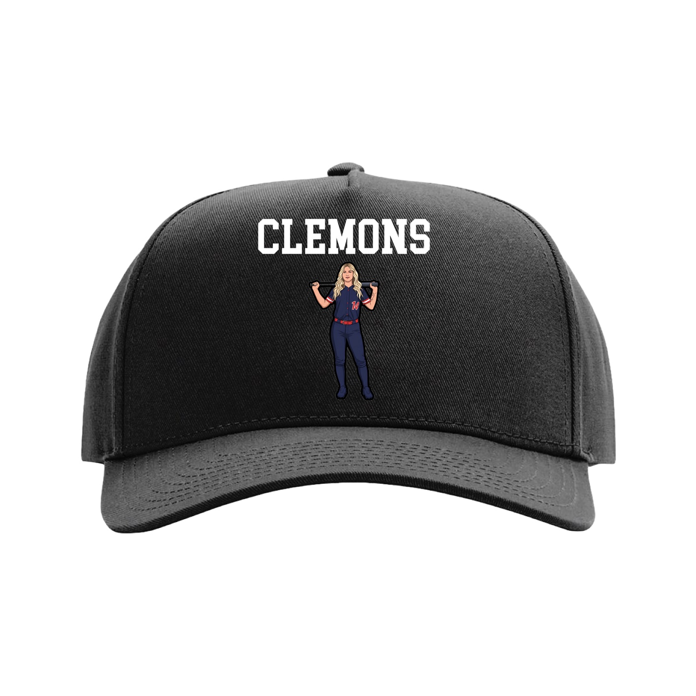 Full Fabric Five-Panel Champ Cap — Shirsey in Black