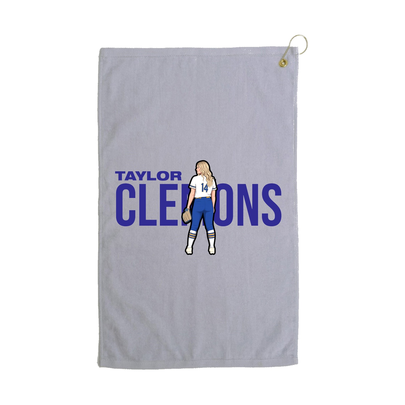 Golf Towel — Player Name in Grey
