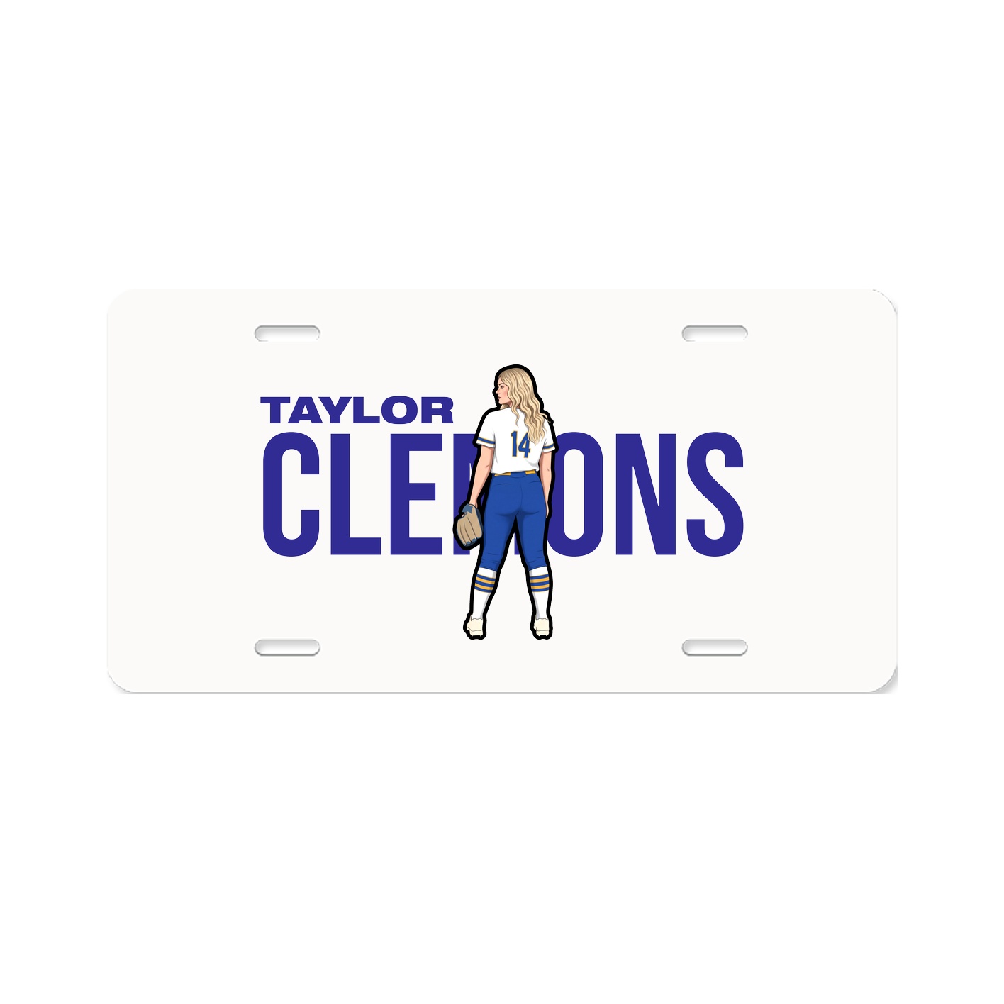 License Plate — Player Name in Classic