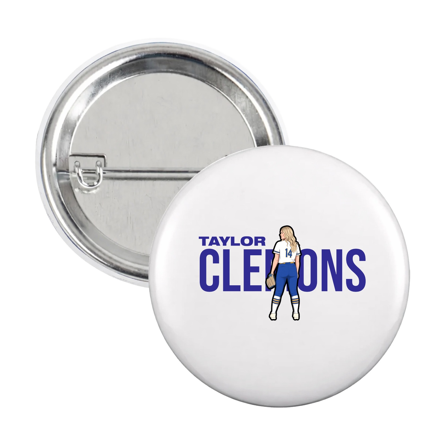 Game Day Button — Player Name in White
