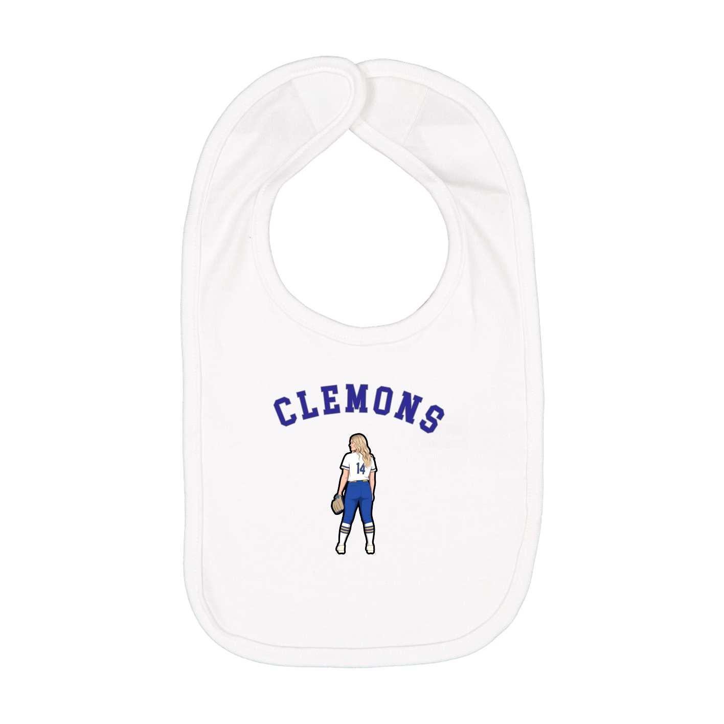 Infant Bib — Shirsey Arch in White