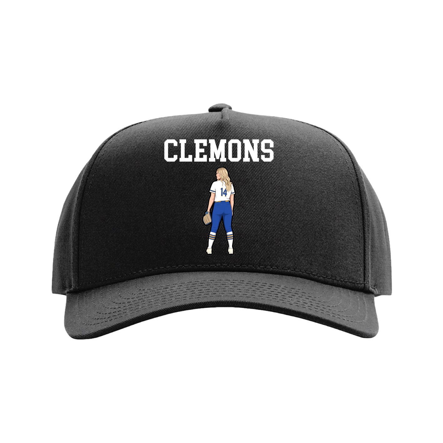 Full Fabric Five-Panel Champ Cap — Shirsey in Black