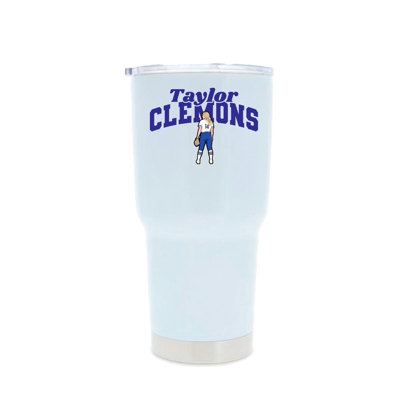 30oz Stainless Steel Tumbler — Signature Arch in White