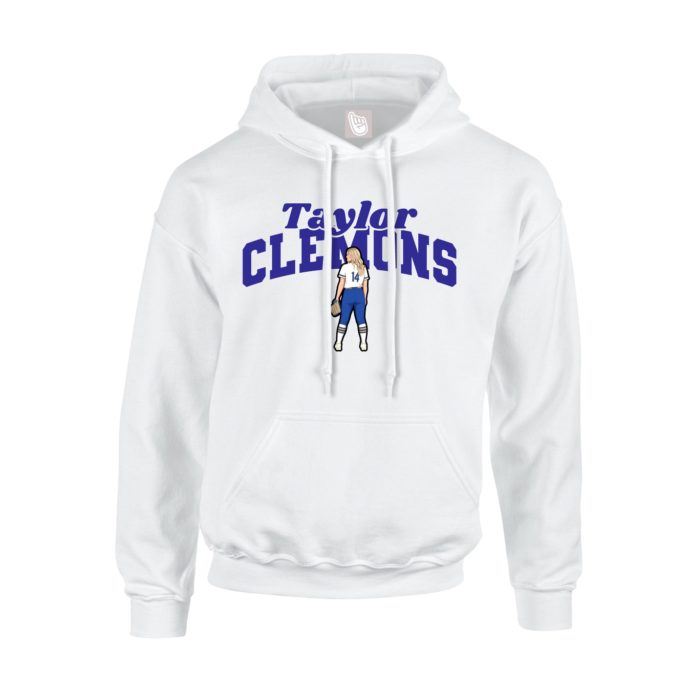 Hoodie — Signature Arch in White