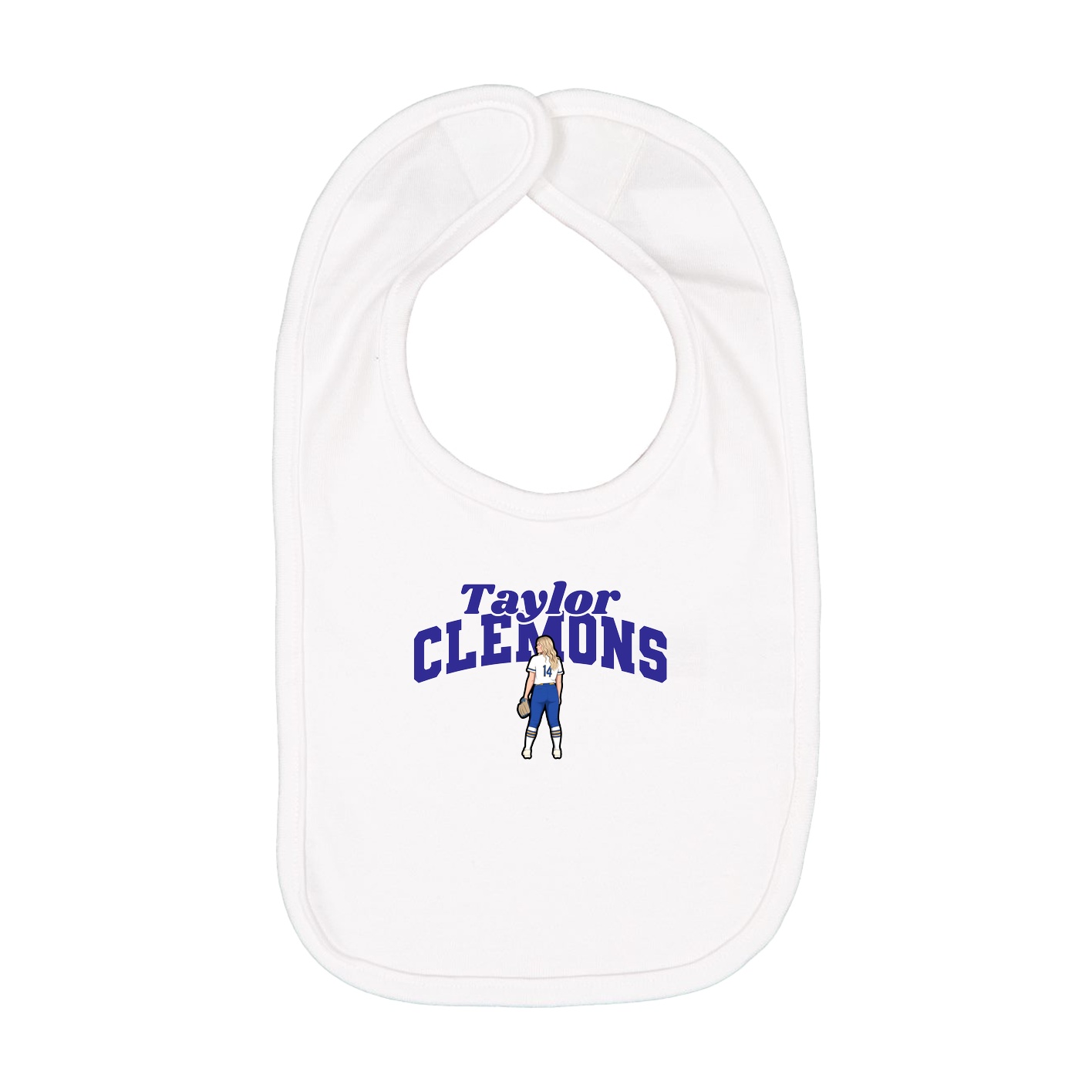 Infant Bib — Signature Arch in White