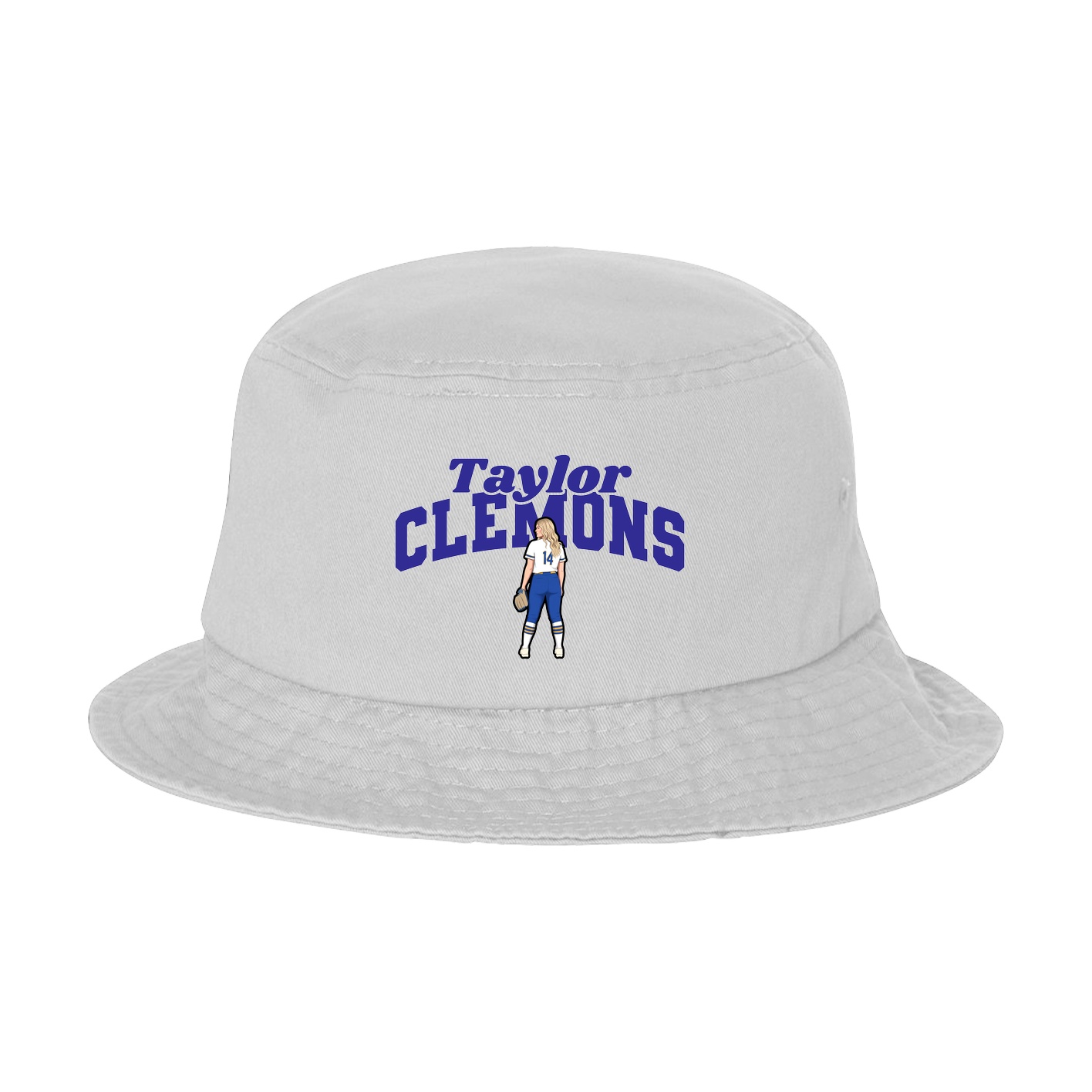Bucket Cap — Signature Arch in White