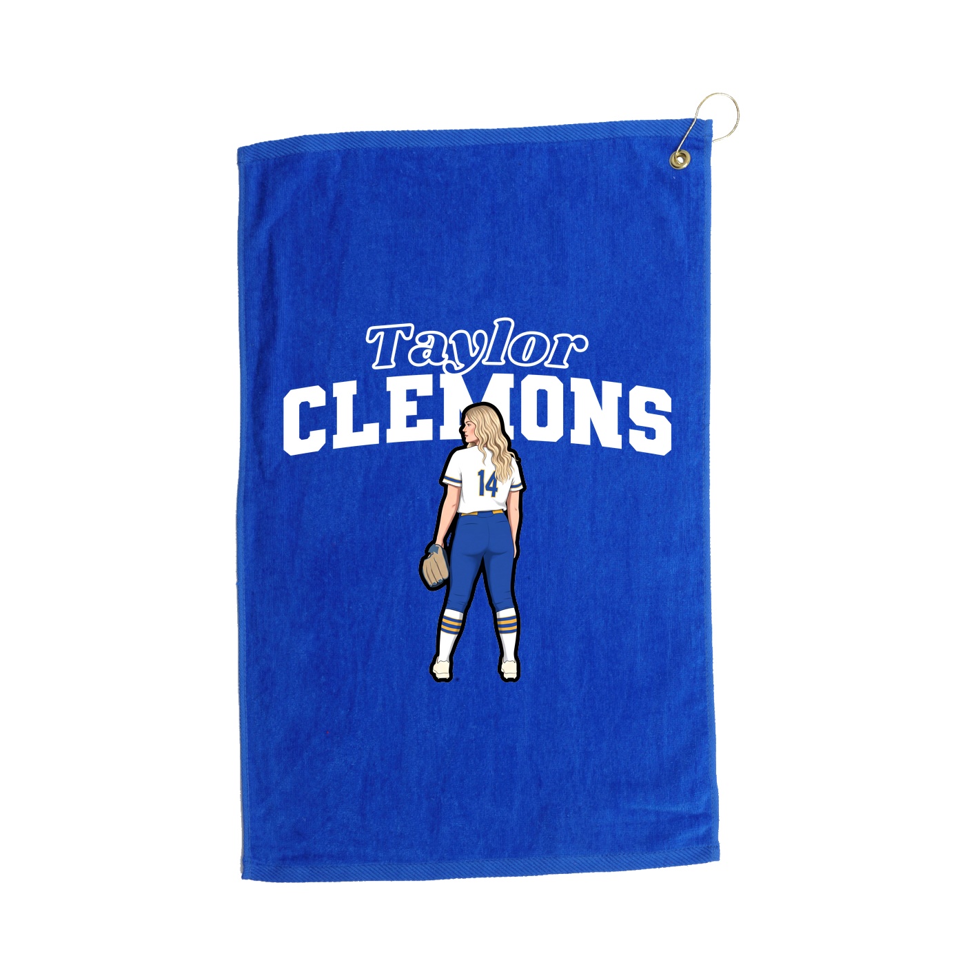 Golf Towel — Name Arch in Royal