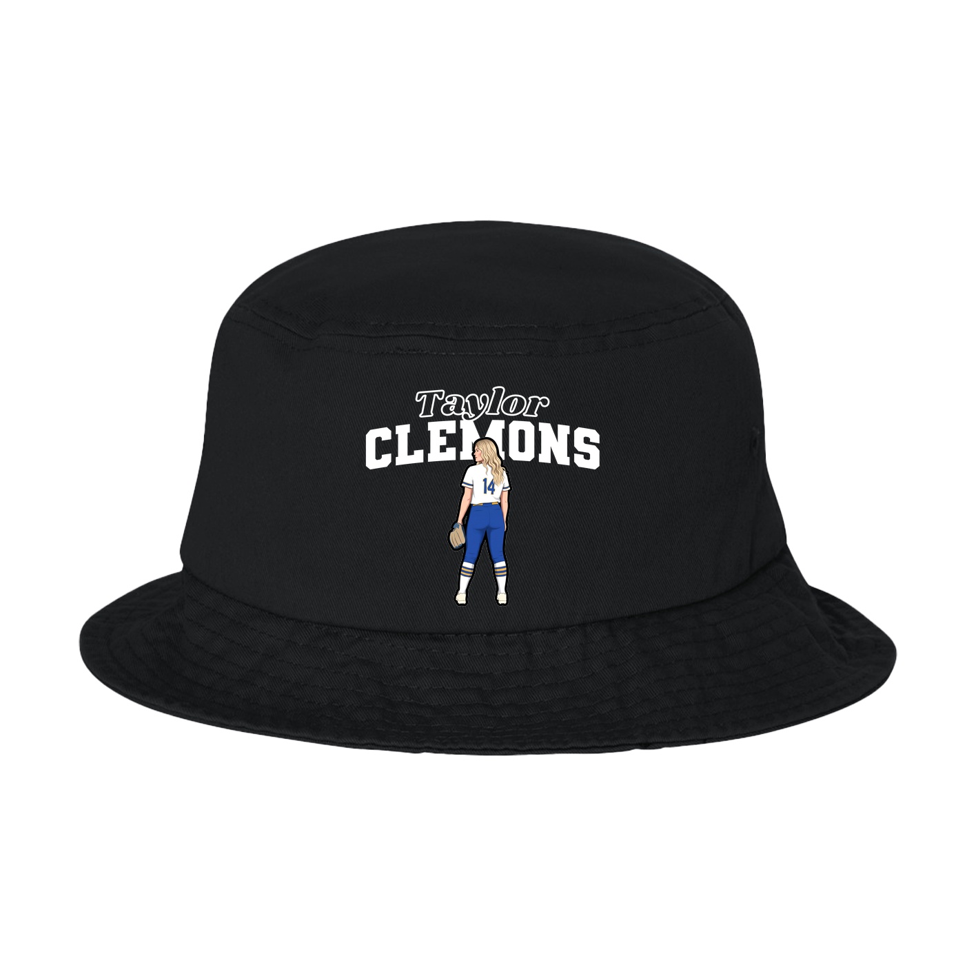 Bucket Cap — Name Arch in Black