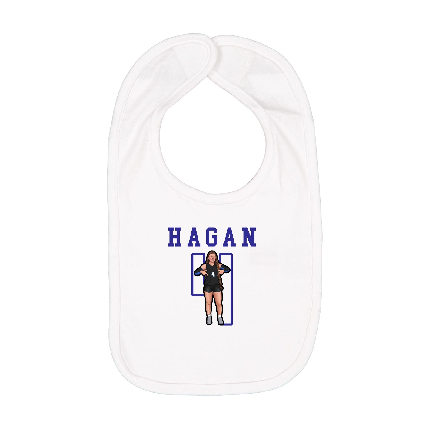 Infant Bib — Shirsey in White