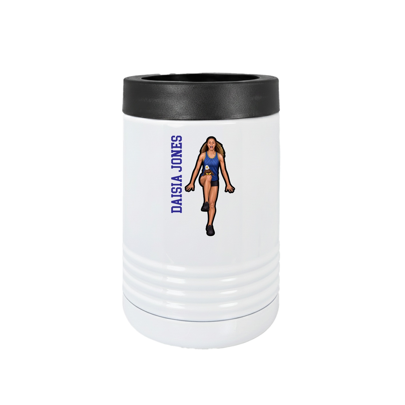 Beverage Holder — Name Vertical in White