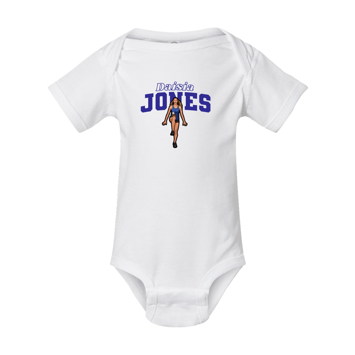 Baby Onesie — Name Arch in White