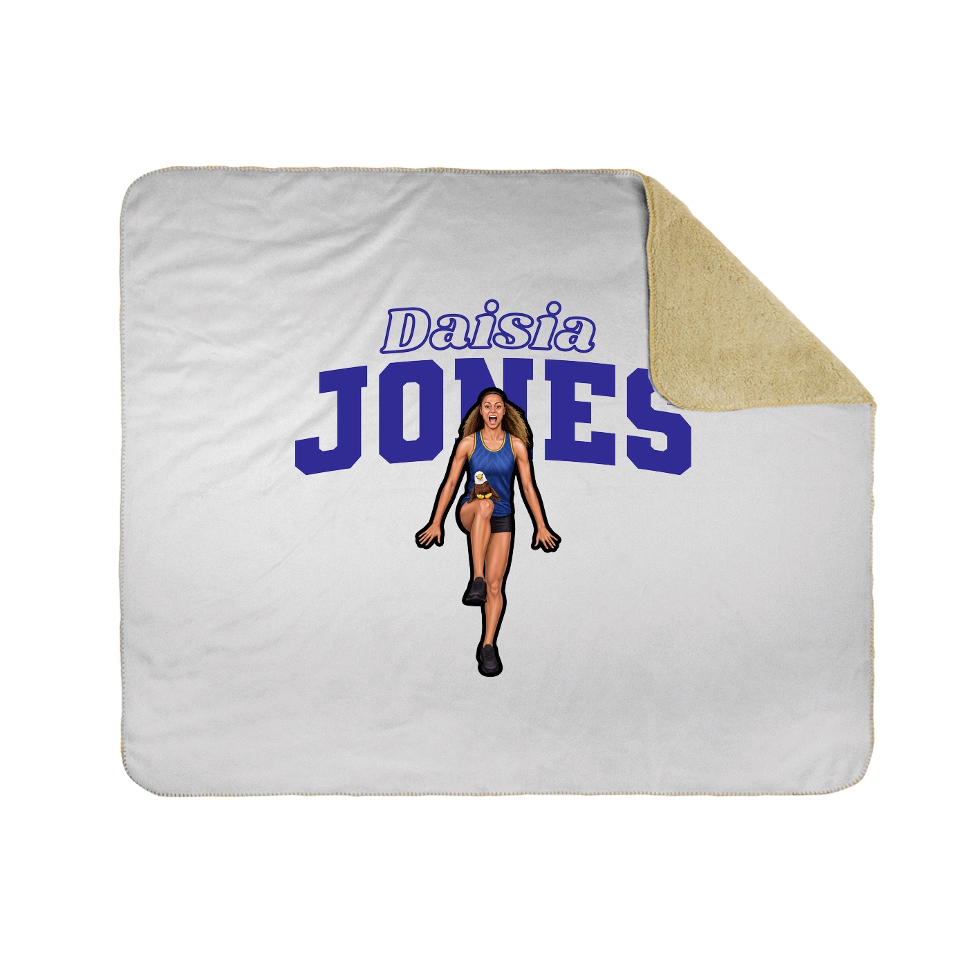 Throw Blanket — Name Arch in White
