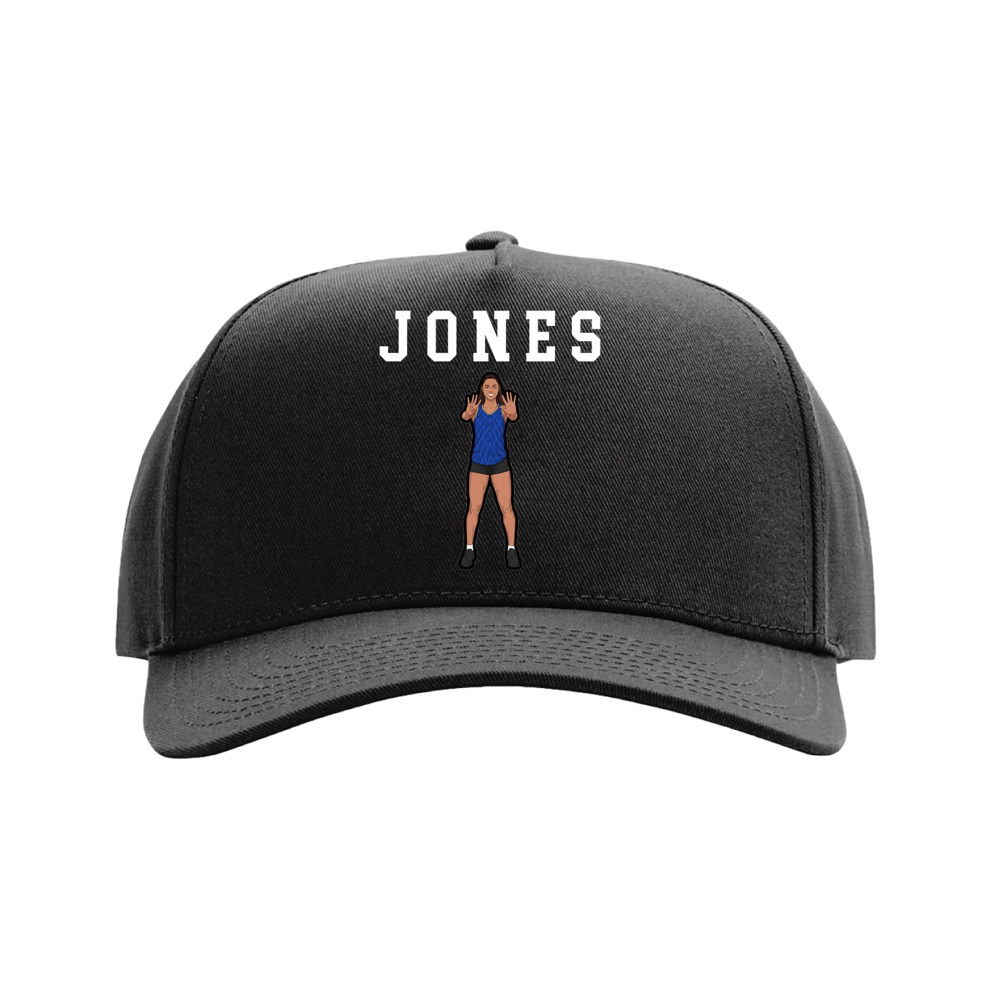 Full Fabric Five-Panel Champ Cap — Shirsey in Black