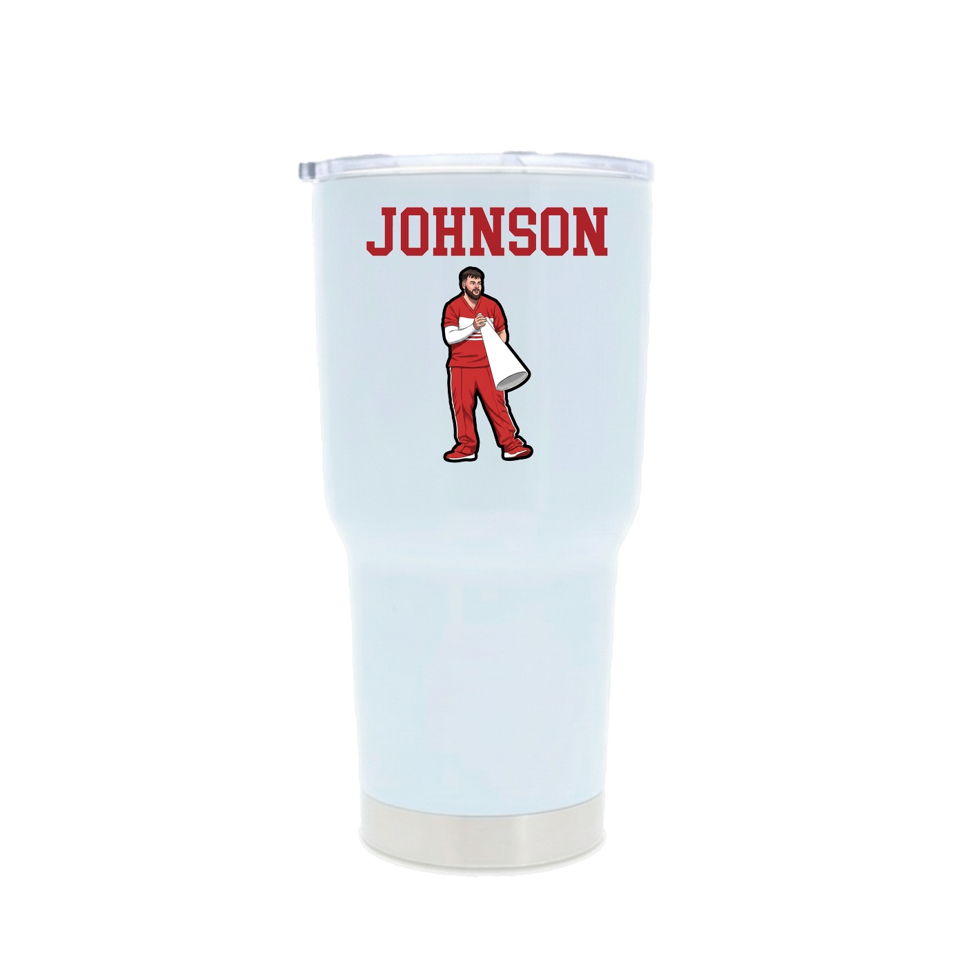 30oz Stainless Steel Tumbler — Shirsey in White