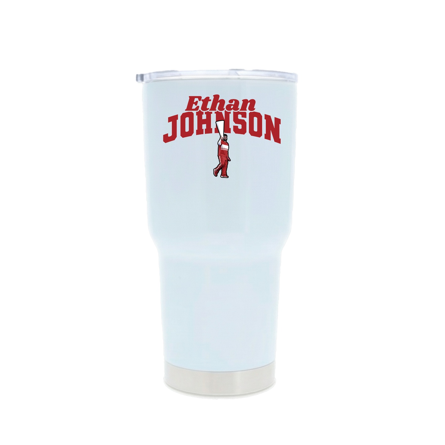 30oz Stainless Steel Tumbler — Signature Arch in White