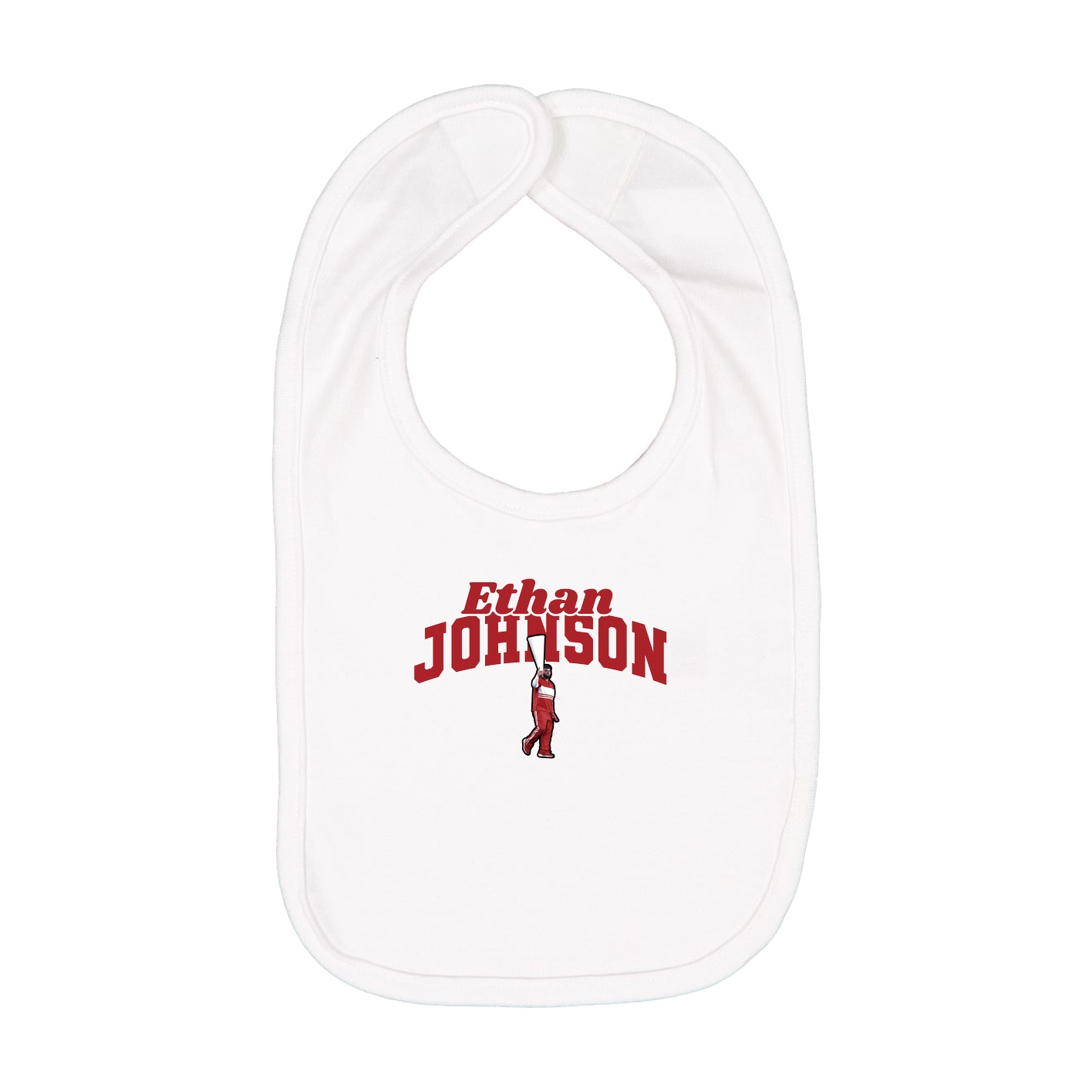 Infant Bib — Signature Arch in White