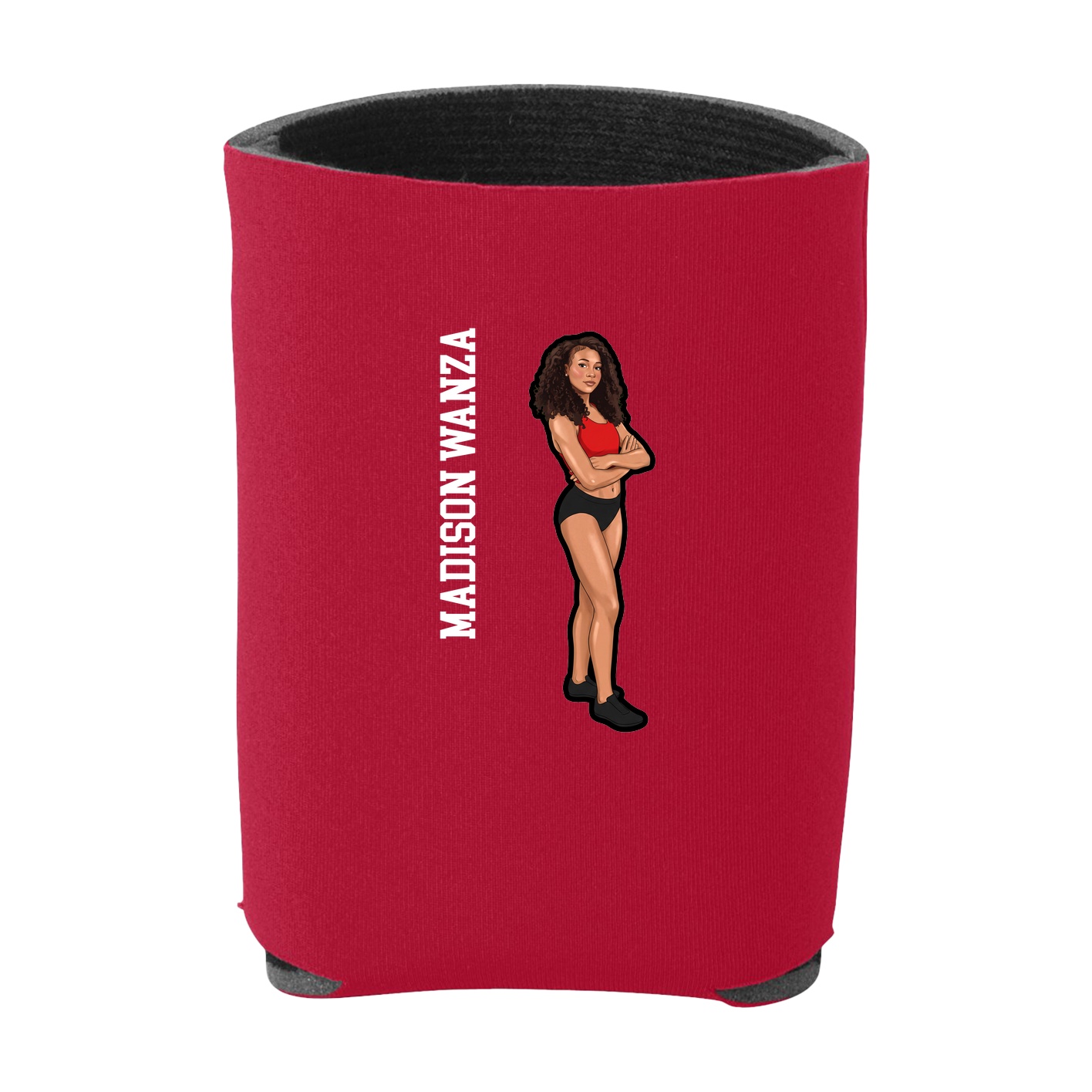 Can Holder — Name Vertical in Red