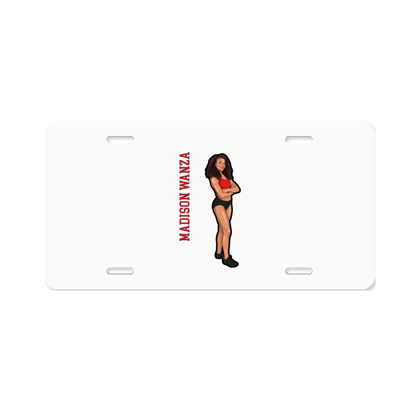 License Plate — Name Vertical in Classic