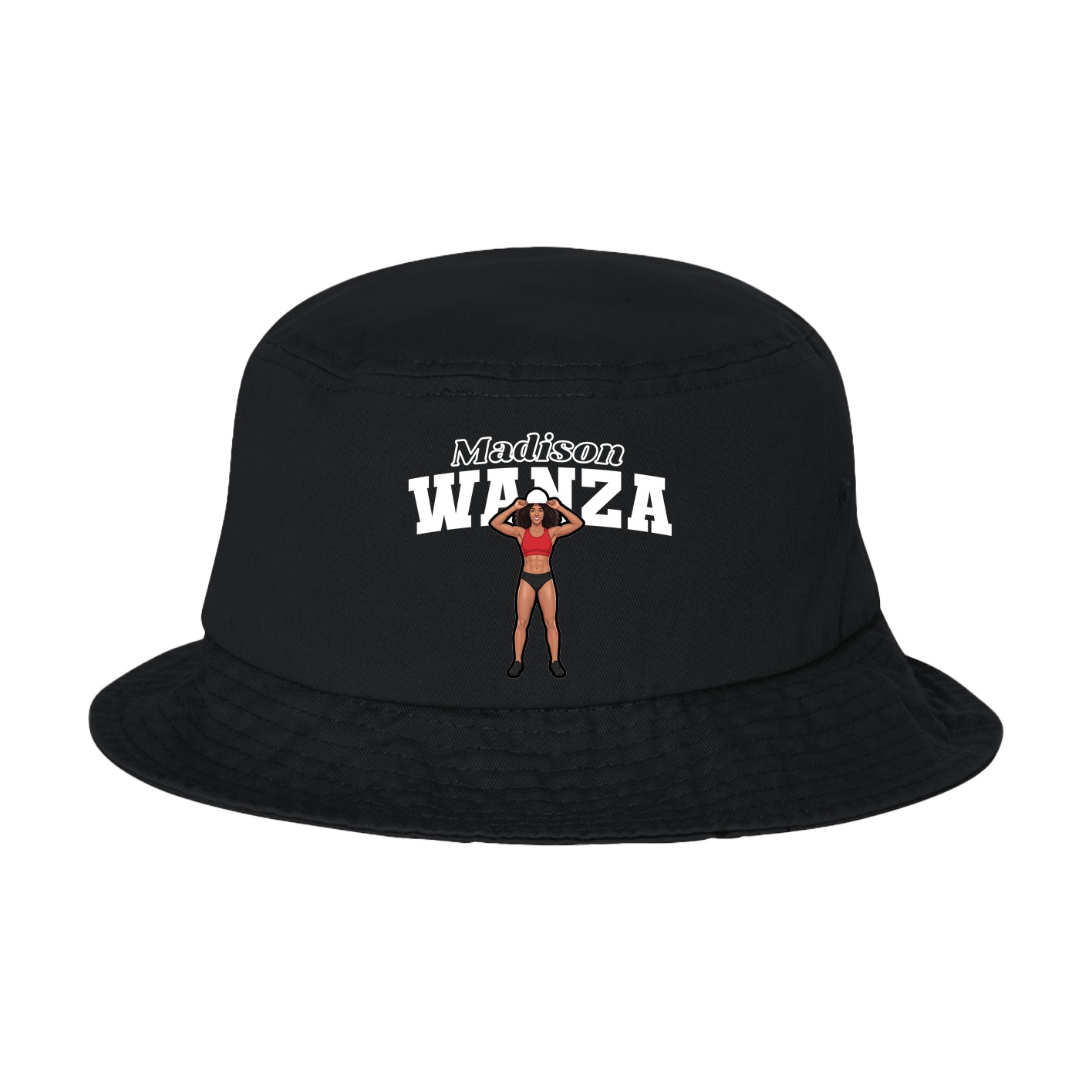 Bucket Cap — Name Arch in Black