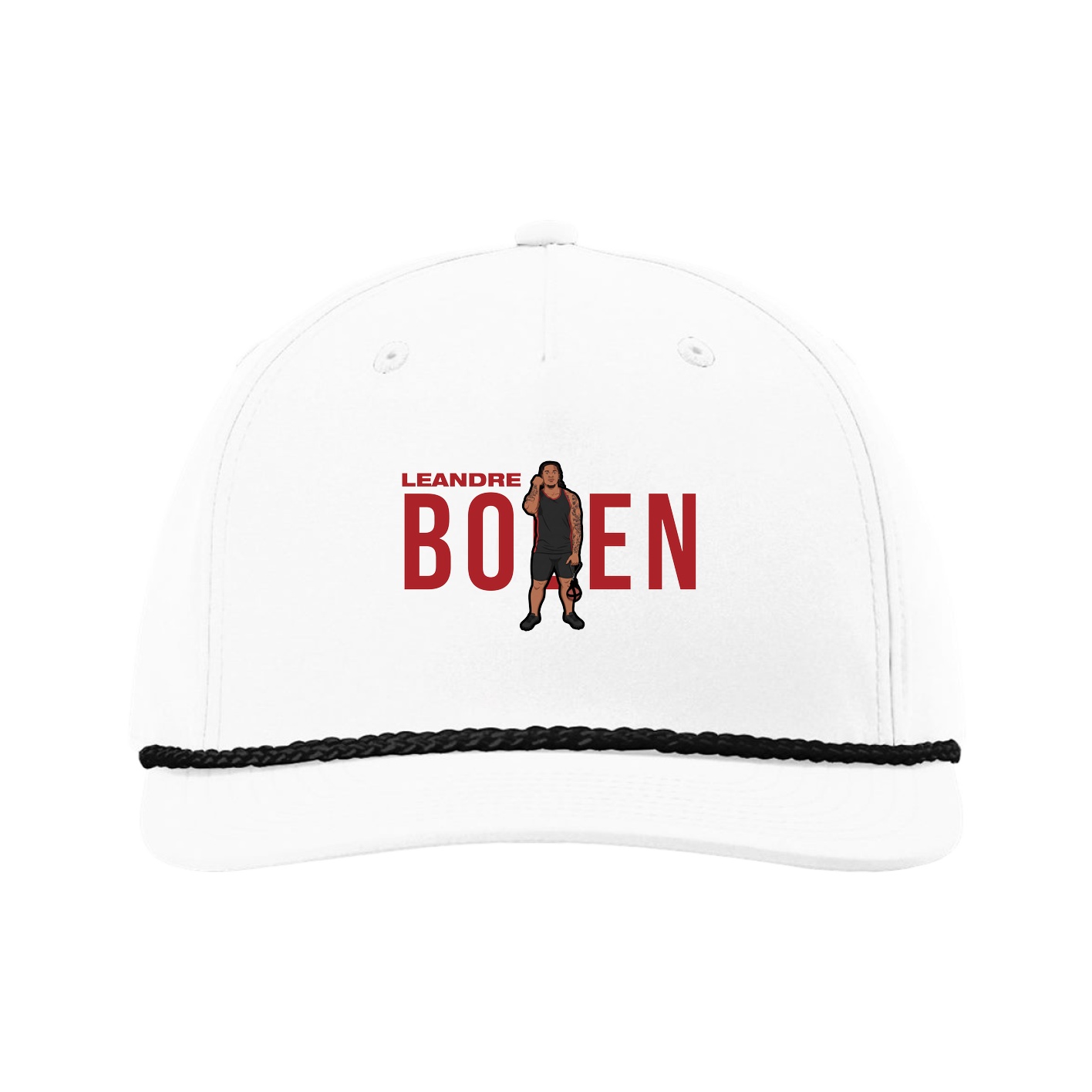 Five-Panel Classic Rope Cap — Player Name in White