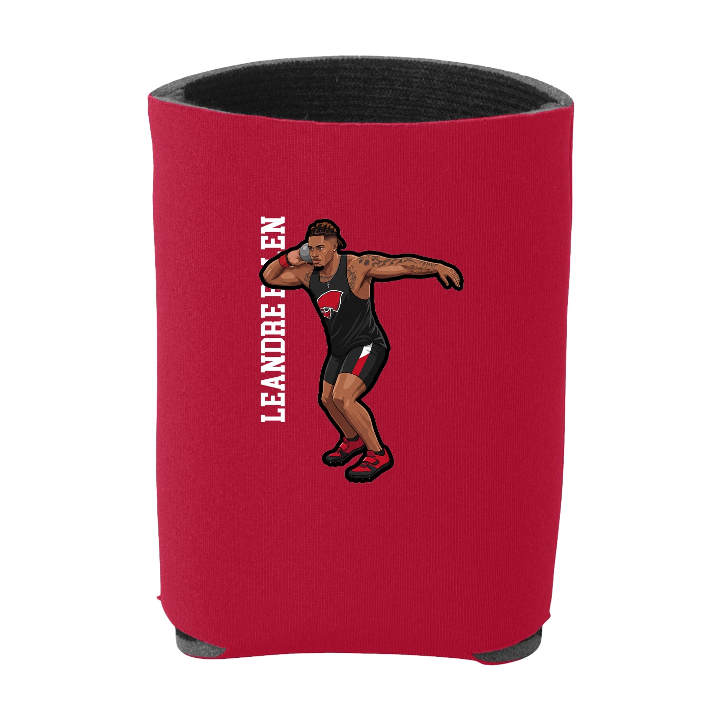 Can Holder — Name Vertical in Red