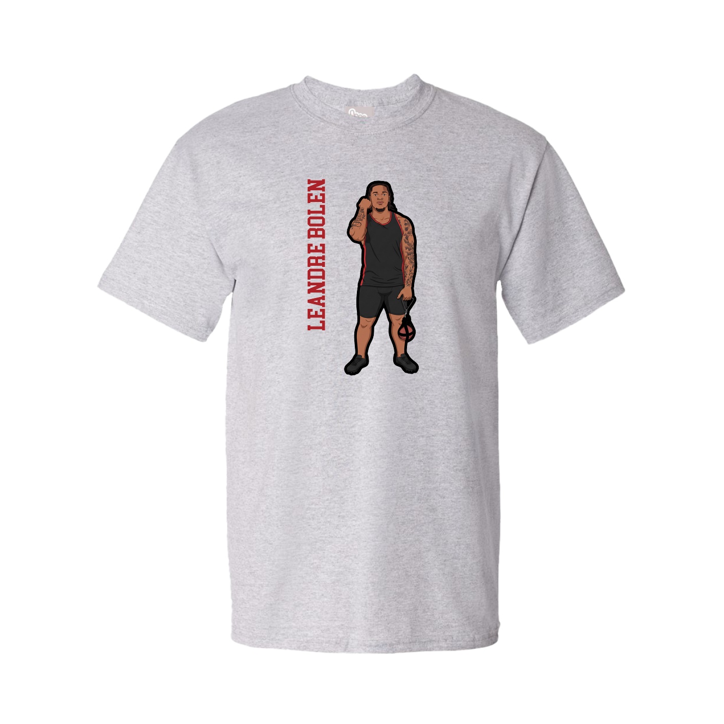 Tee — Name Vertical in Grey