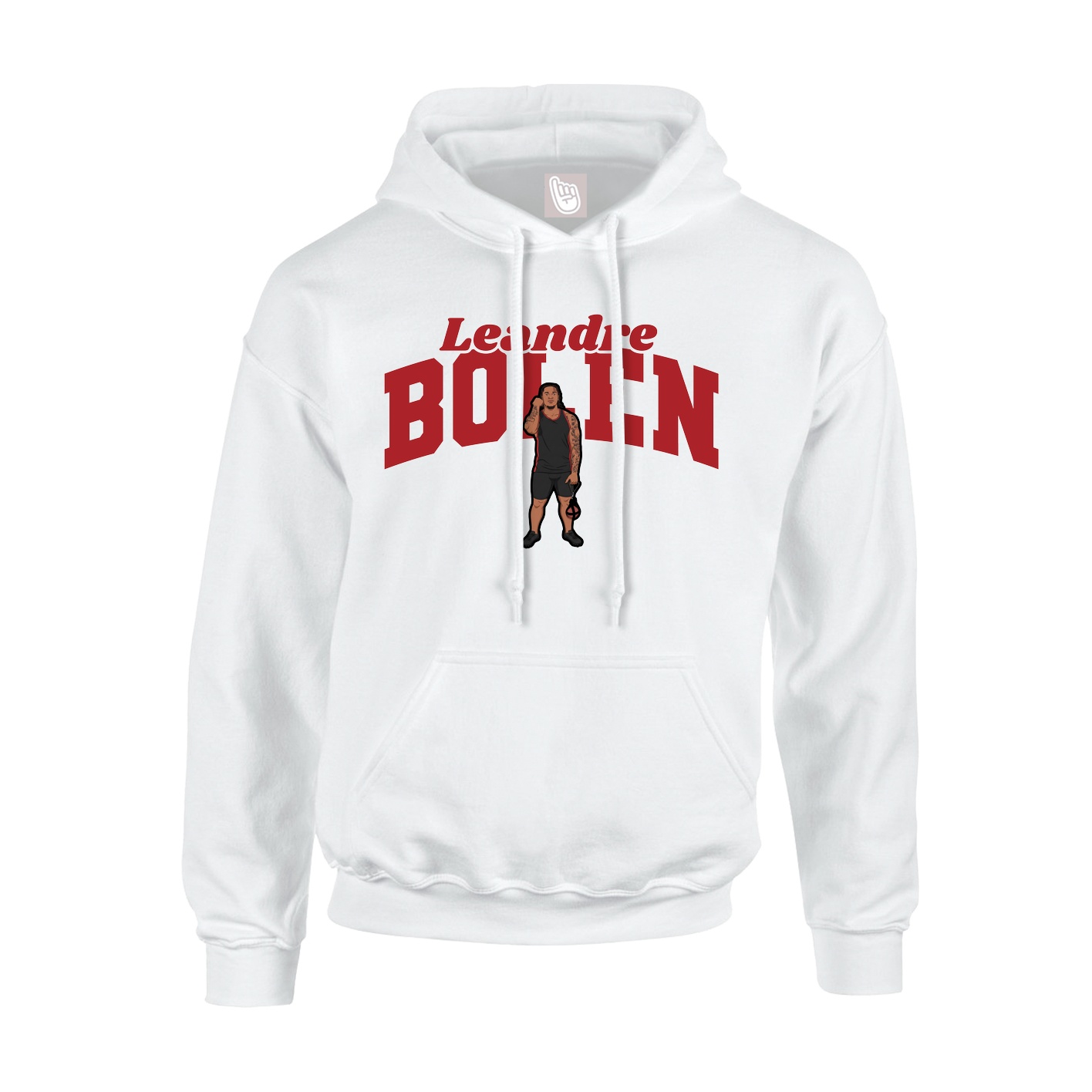 Hoodie — Signature Arch in White