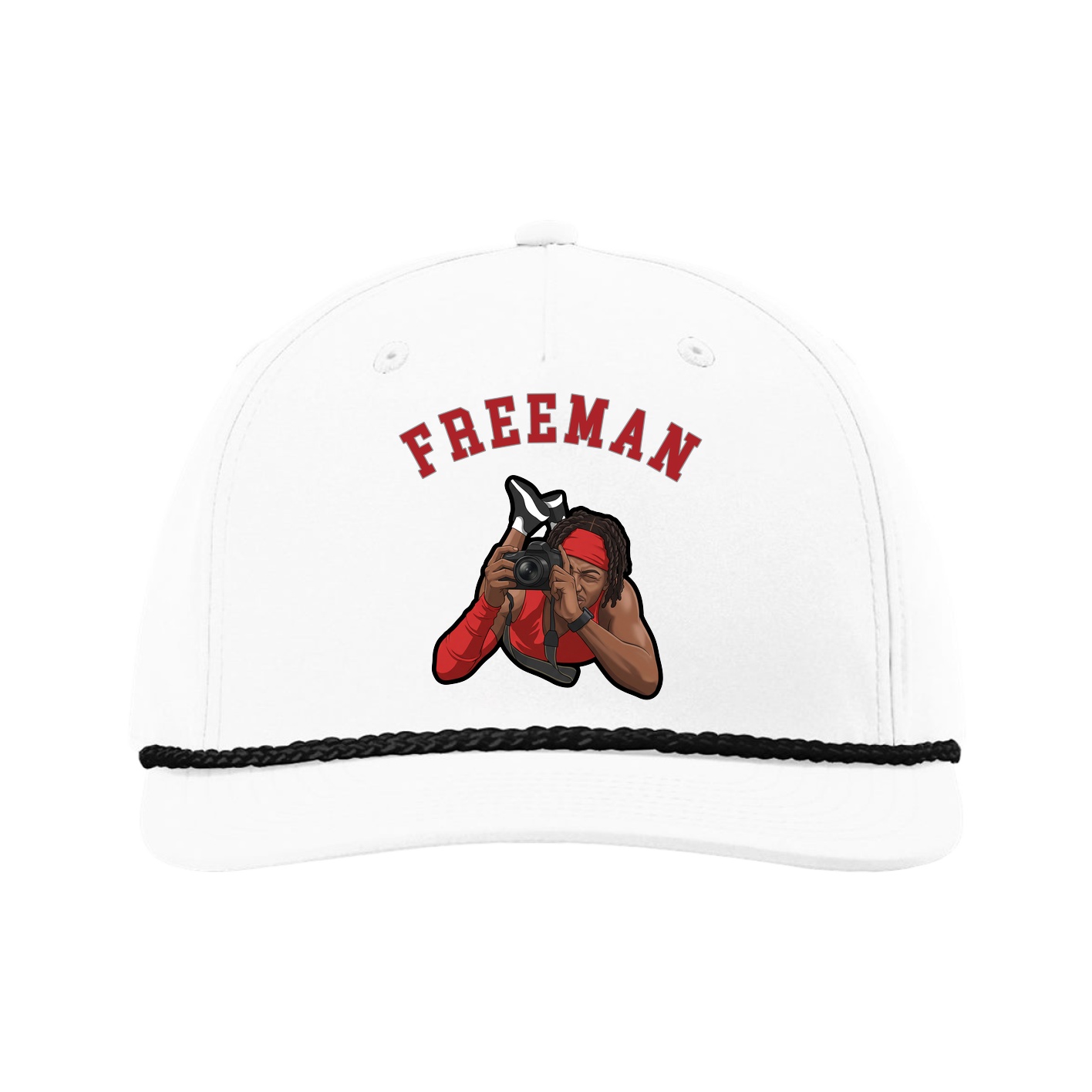 Five-Panel Classic Rope Cap — Shirsey Arch in White