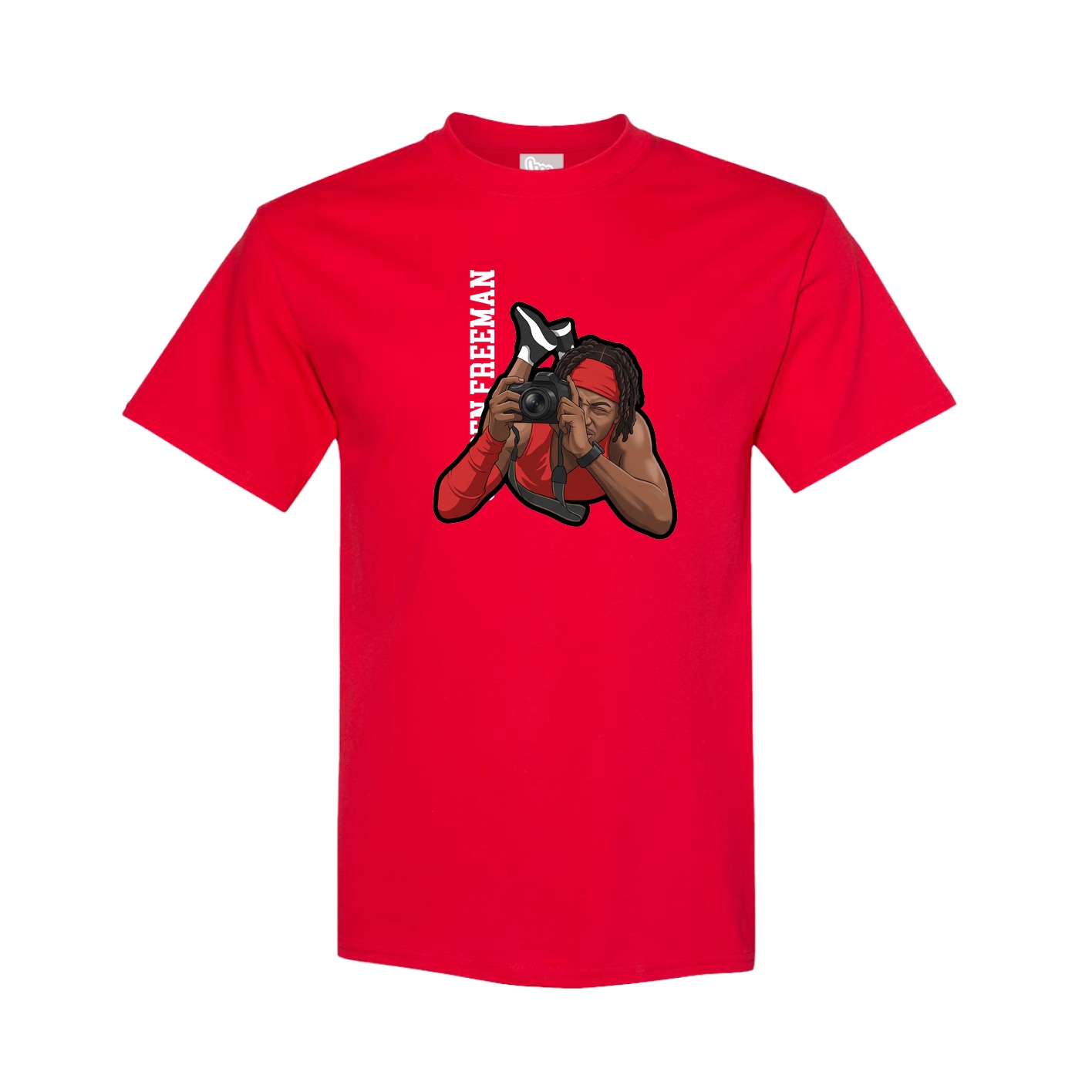 Youth Tee — Name Vertical in Red