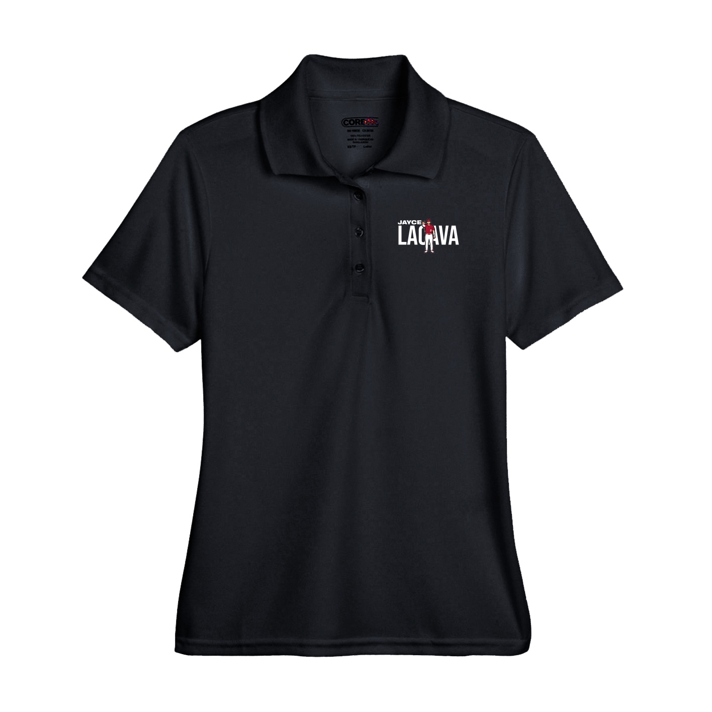 Performance Polo — Player Name in Black