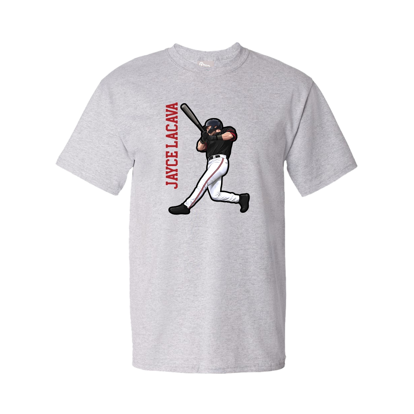 Tee — Name Vertical in Grey