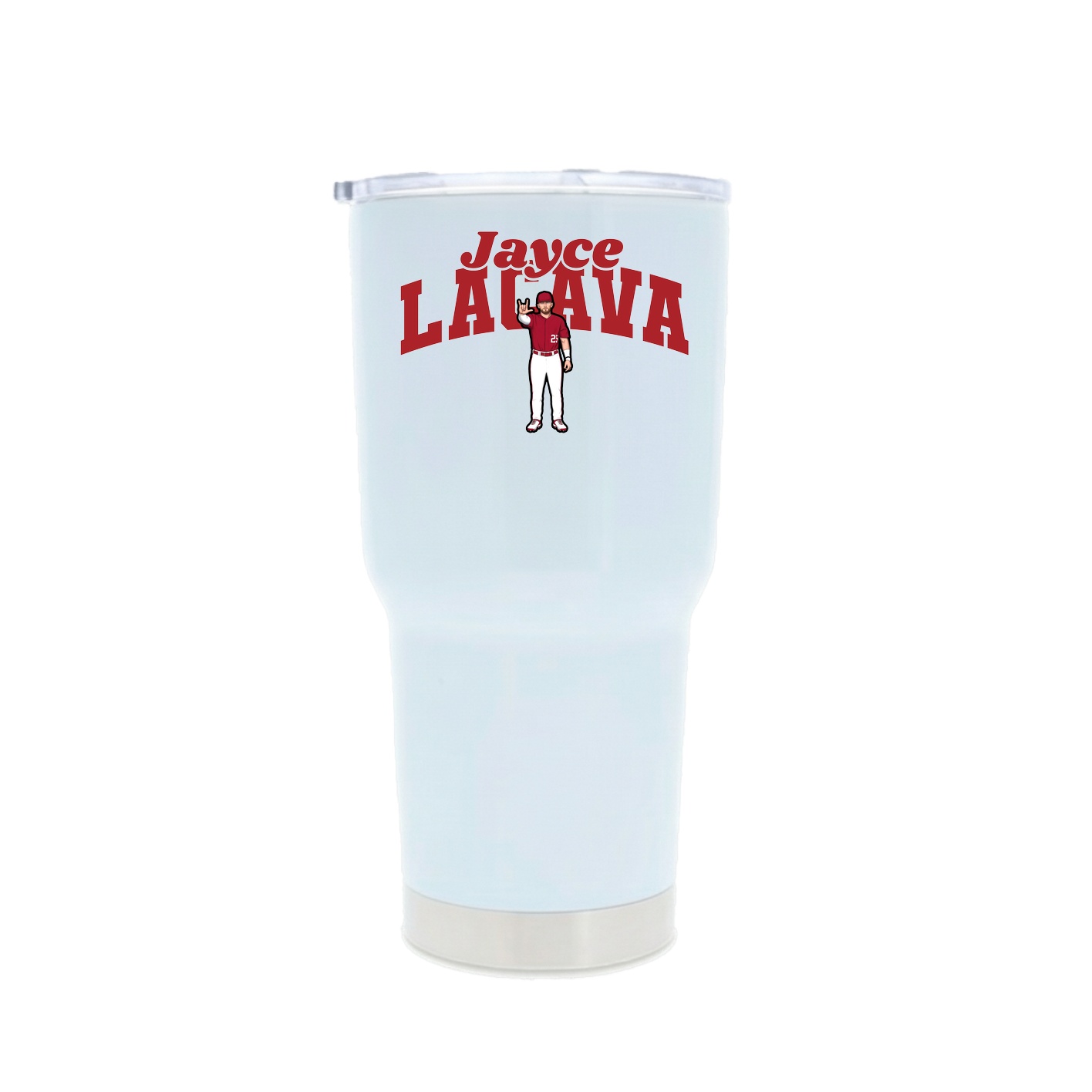 30oz Stainless Steel Tumbler — Signature Arch in White